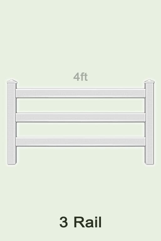 Vinyl 3 Rail Fence
