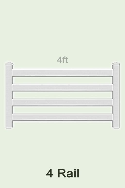 Vinyl 4 Rail Fence
