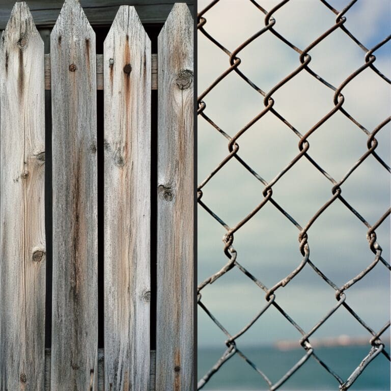 wood fence vs chain link fence cost